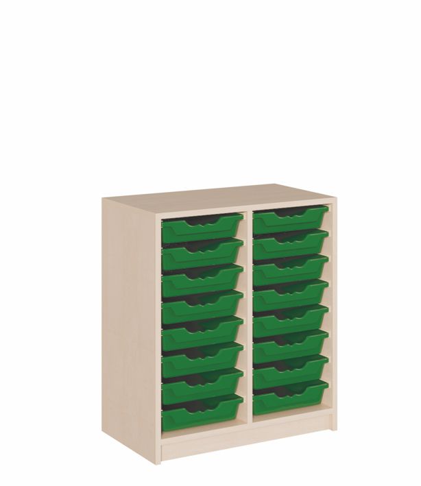 K Schrank 70,5 x 80 cm, 16 ErgoTray Boxen M